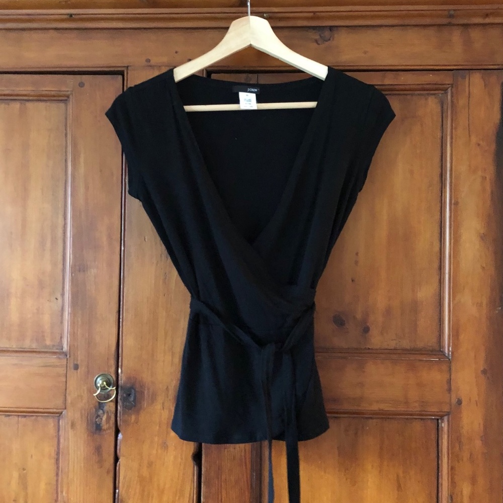 J. Crew black wraparound shirt